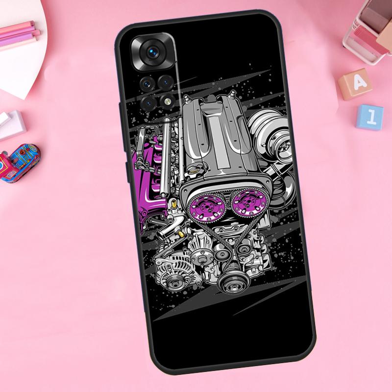 Чехол для телефона Спортивный автомобиль JDM Дрифт Для Xiaomi Redmi Note 11 10 9 8 12 Pro Turbo 9S 10S 11S 12S 9A 9C 10C 12C