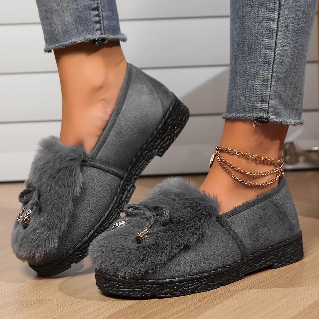 Winter Women's Keep Warm Cootton Shoes Round Toe Plus Velvet Ankle Boots for Women Platform Shoes Outdoor Women's Casual Shoes