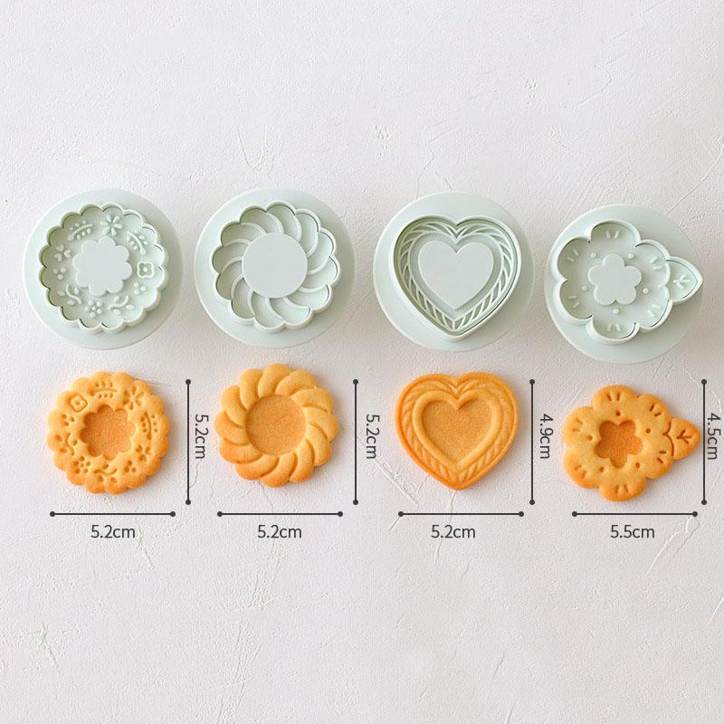 Новый джем сэндвич цветы печенье форма 3D рождественское печенье прессуемый штамп для помадки новогодний торт декор принадлежности для выпечки