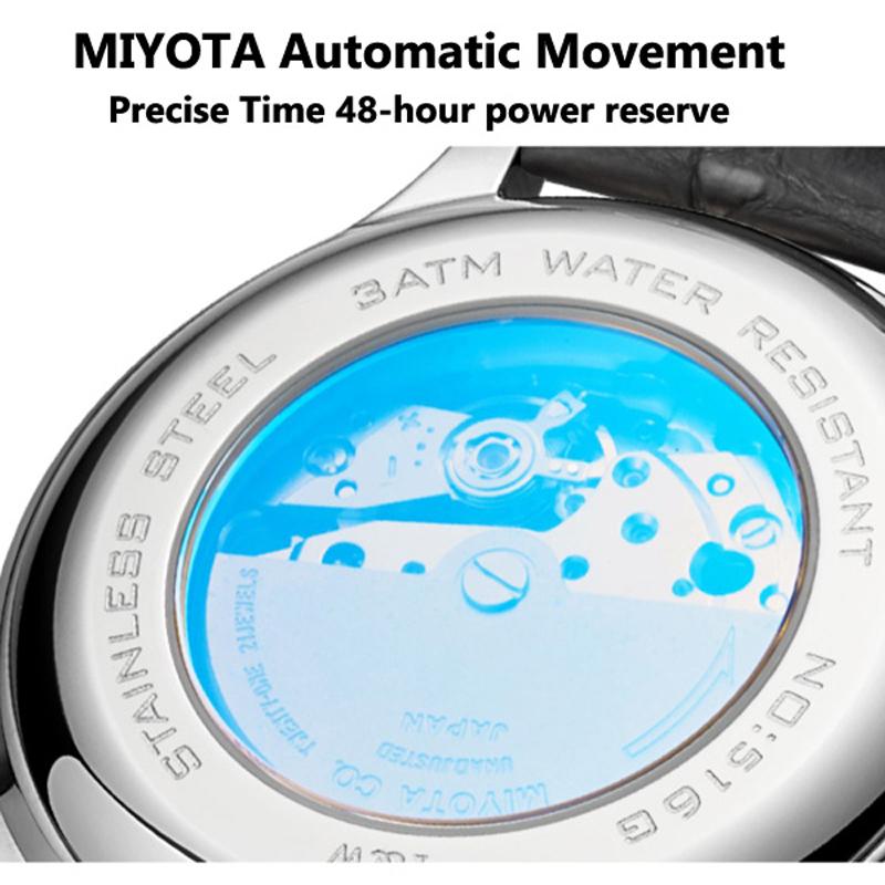 IW Top Brand Business Men's Automatic Mechanical Watches Miyota Movement Sapphire Waterproof Watch Men Relogio Masculino