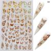 New Gold Silver DIY Nail Decals Holographic Adhesive Nail Stickers 3D Butterfly