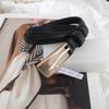 Zinc Zinc Alloy PU Leather Waistband Adjustable Thin Waist Belt Simple Thin Belt  Jeans