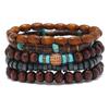 5/6 pcs/set Bohemian Style Bead Bracelet Set Wood Hand Ring Geometric Men Bracelets  Gift