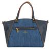 Used Handbag Prairie Satchel 67332 Denim/leather Indigo Navy