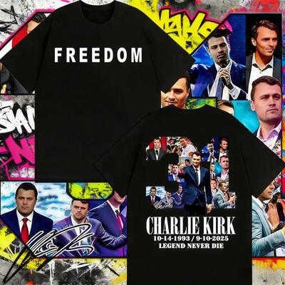 Летняя Справедливость для Чарли Кирка Легенда Никогда Не Умирает Свобода Слова Протест Футболки Мужские Женские Повседневная Высококачественная Футболка Y2k