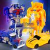 One-Step Transforming Toy Car & Robot Action Figure – Optimus Prime & Bumblebee Educational Gift for Kids
