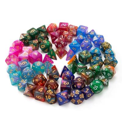 7 шт./компл., подарок, 7 кубиков для TRPG DND, игровые кости DND, многогранные игральные кости, настольная игра