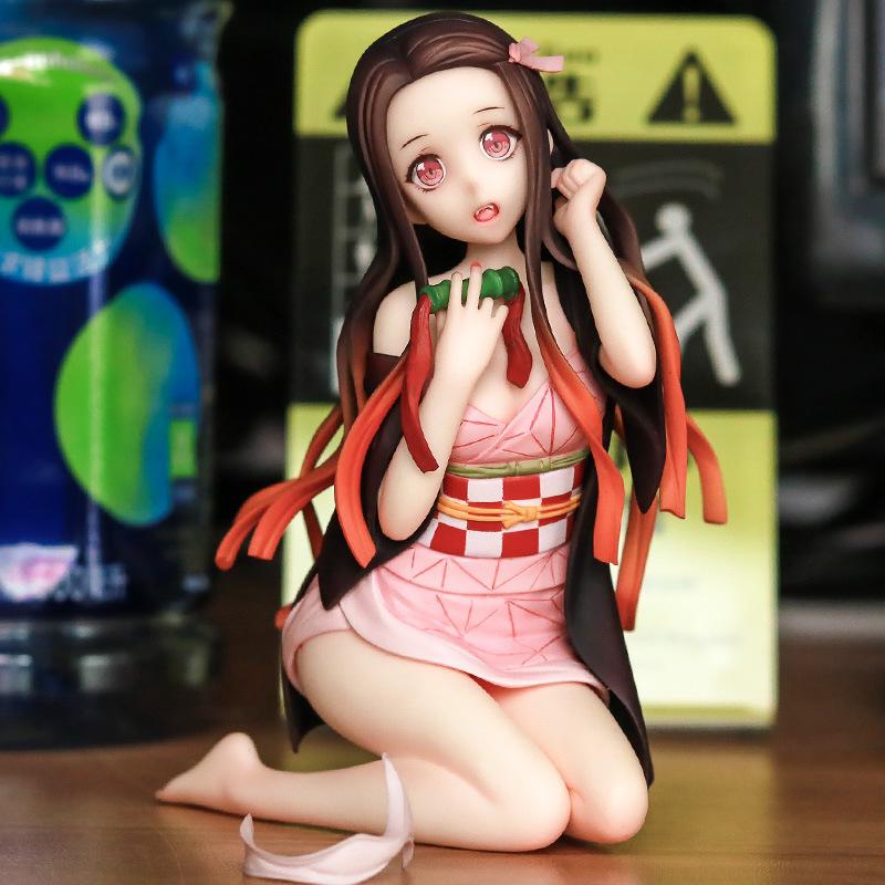 12CM Demon Slayer Anime Action Figure Kamado Nezuko Sexy Girl Doll Kimetsu No Yaiba PVC Model Toys Collectible Statue Gifts