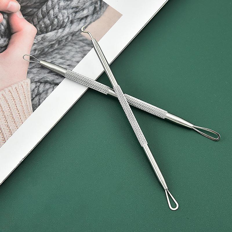 Двойная головка игла для удаления угрей, выдавливание черных точек, выдавливание прыщей, удаление пятен, косметический инструмент для ухода за кожей