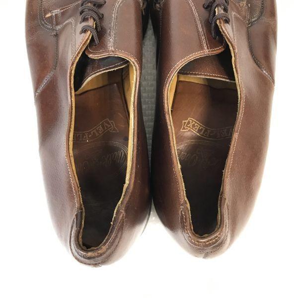 60s-70s USA Vintage Walk Over Leather Goodyear Welt U-Tip 10D / 27.5-28.0cm / Brown Dress Shoes(USED)