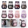 Cartoon Backpack Spacious And Comfortable School Bag Casual Daypack Book Bags For Daily Use School And Activities  Light purple