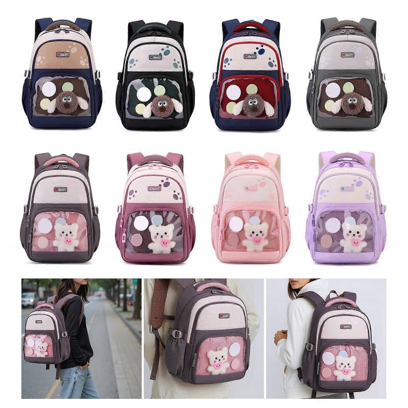 Cartoon Backpack Spacious And Comfortable School Bag Casual Daypack Book Bags For Daily Use School And Activities Light purple