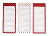 Inkdotpot Pack of 3 Magnetic Fridge To-Do List Notepads, Magnetic Memo Pads For Refrigerator, Dot Design (50 Sheets