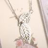 Direct sales, simple, small and fresh, personalized, double leaves, fringed necklace.