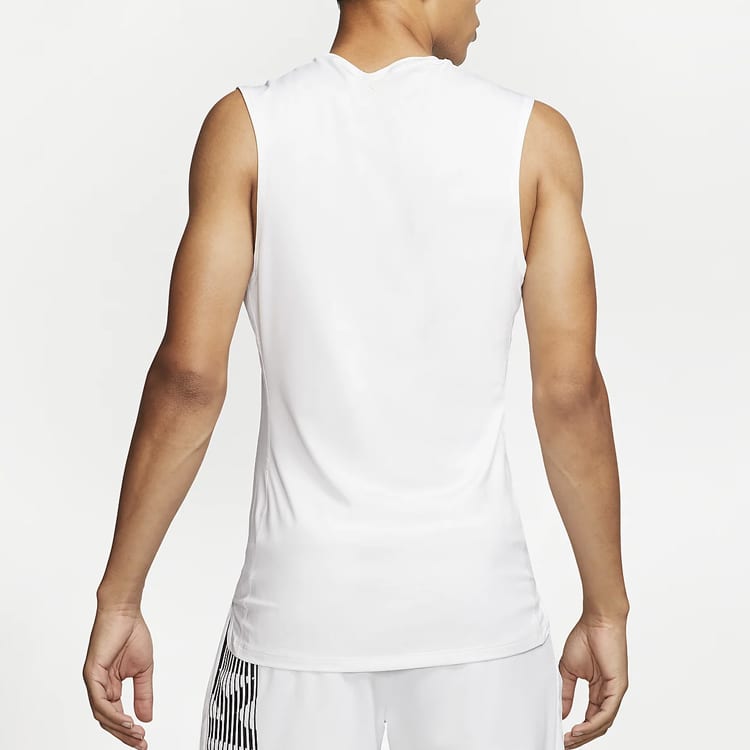 Nike Мужские майки Белые С круглым вырезом Умеренный прямой крой BV5601-100