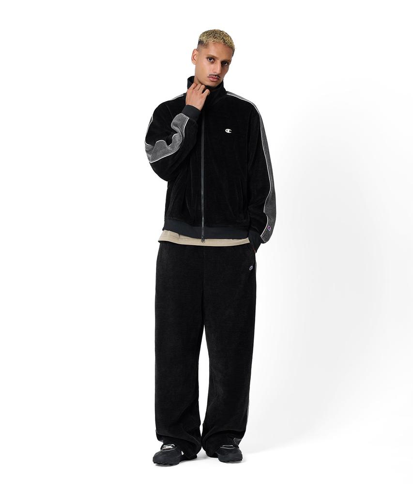CHAMPION Velour Track Jacket Black