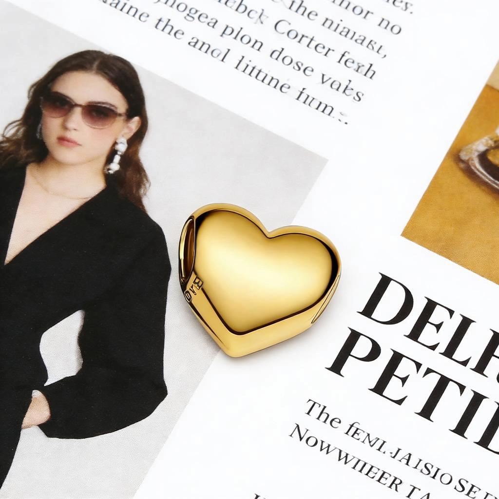 DIY Women Jewelry Gifts Golden Be Love Engravable Heart Charm Beads Fit Original Snake Bracelets Necklace Accessories