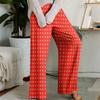 Pajama Pants , Sleepwear , Casual Drawstring Elastic Waist Pants , Comfortable Straight-leg Loose Pants