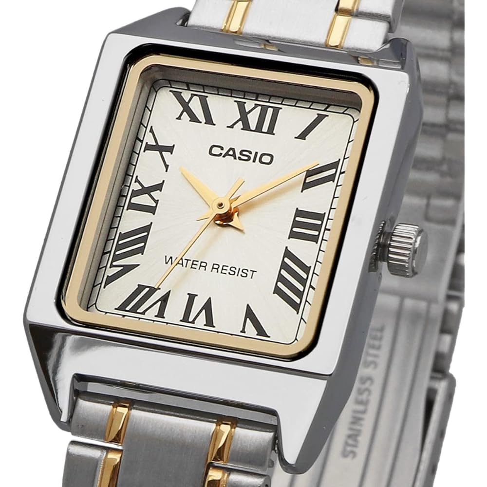 CASIO Стандартные кварцевые женские часы LTP-V007SG-9B Серебристый x Золотой металлический ремешок Зарубежная модель [Параллельный импорт]