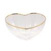 Стеклянная миска в форме сердца Неправильная тарелка для фруктов Креативное прозрачное блюдо для подачи Закуска