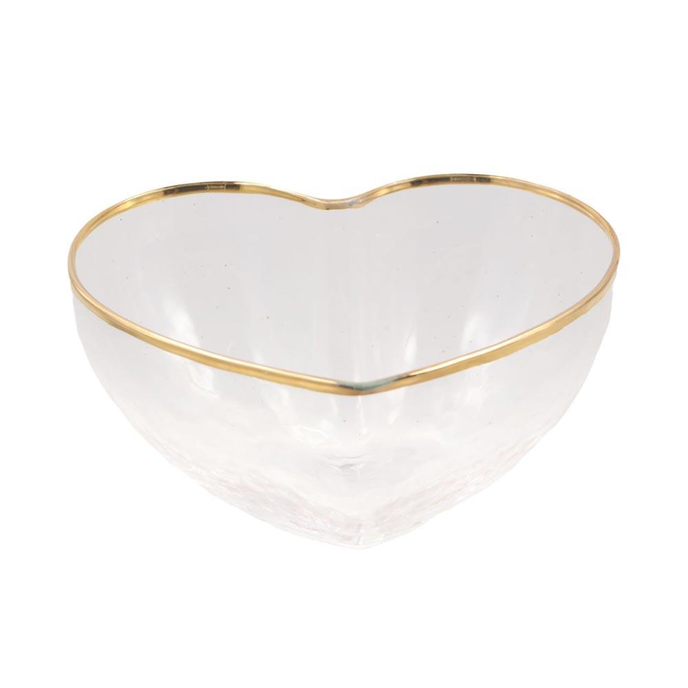 Стеклянная миска в форме сердца Неправильная тарелка для фруктов Креативное прозрачное блюдо для подачи Закуска