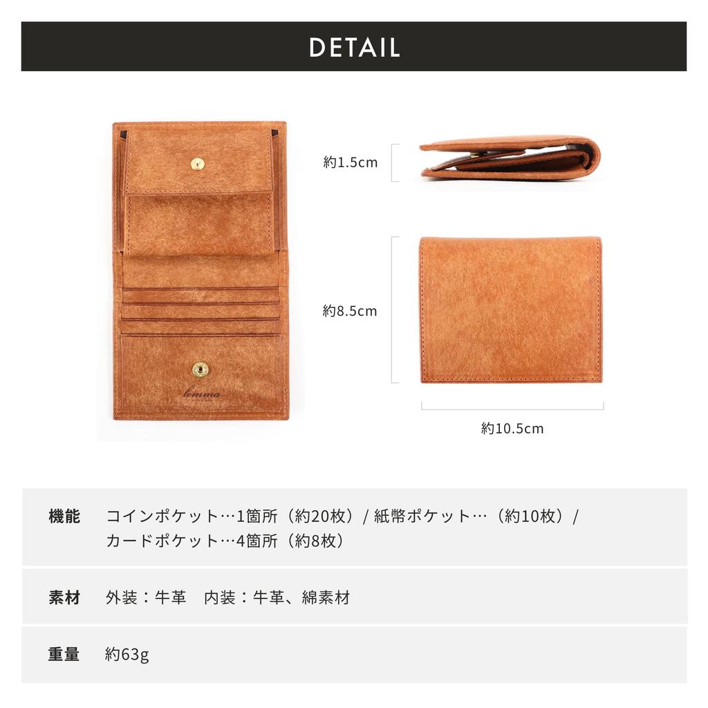 Lemma Marisco Pueblo Bifold Wallet for Men and Genuine Petrolio Women, Compact, Leather,