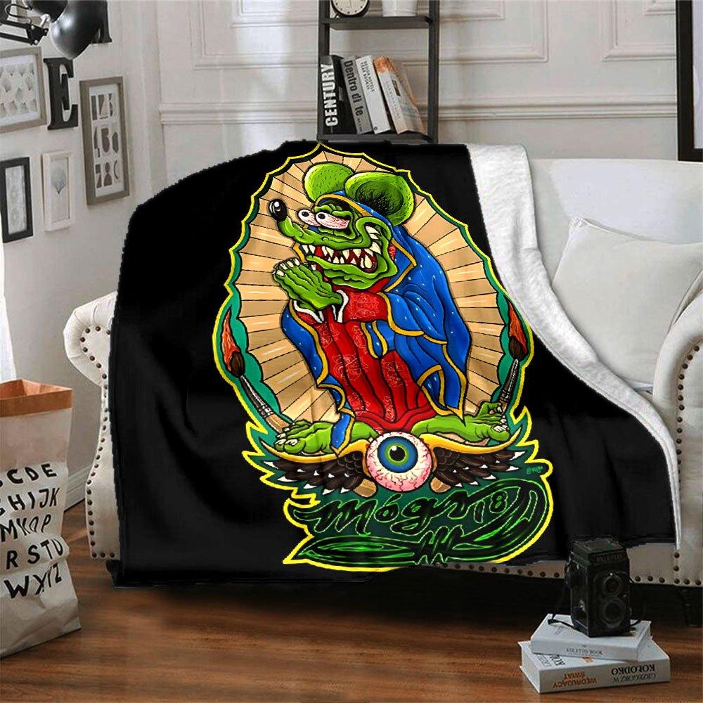 1 шт. Rat finks 2 Плед Мягкий Теплый Плед для Дома, Офиса, Путешествий Все Сезоны Уютное Постельное Белье Подарок, Уютный Офисный Аксессуар