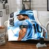 1pc Argentinas Messi Celebrates flannel Blanket for Super Soft Cute Comfort Blanket for Travel Bedding Couch Sofa Blanket Y7304