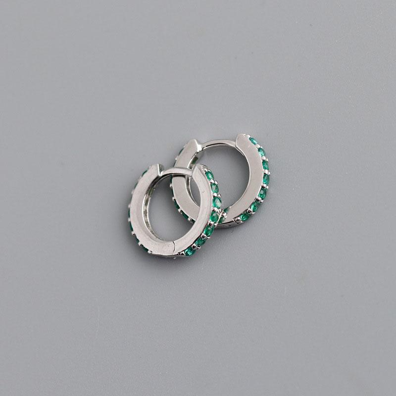 Серьги-кольца из цветного циркония для мужчин, женщин, детей, простые модные серьги