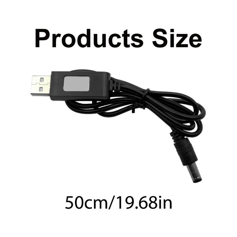 Интеллектуальный зарядный кабель длиной 50 см, USB-шнур питания для литиевой батареи 18650, опция штекера 3,5 мм/5,5 мм/USB 5-контактный