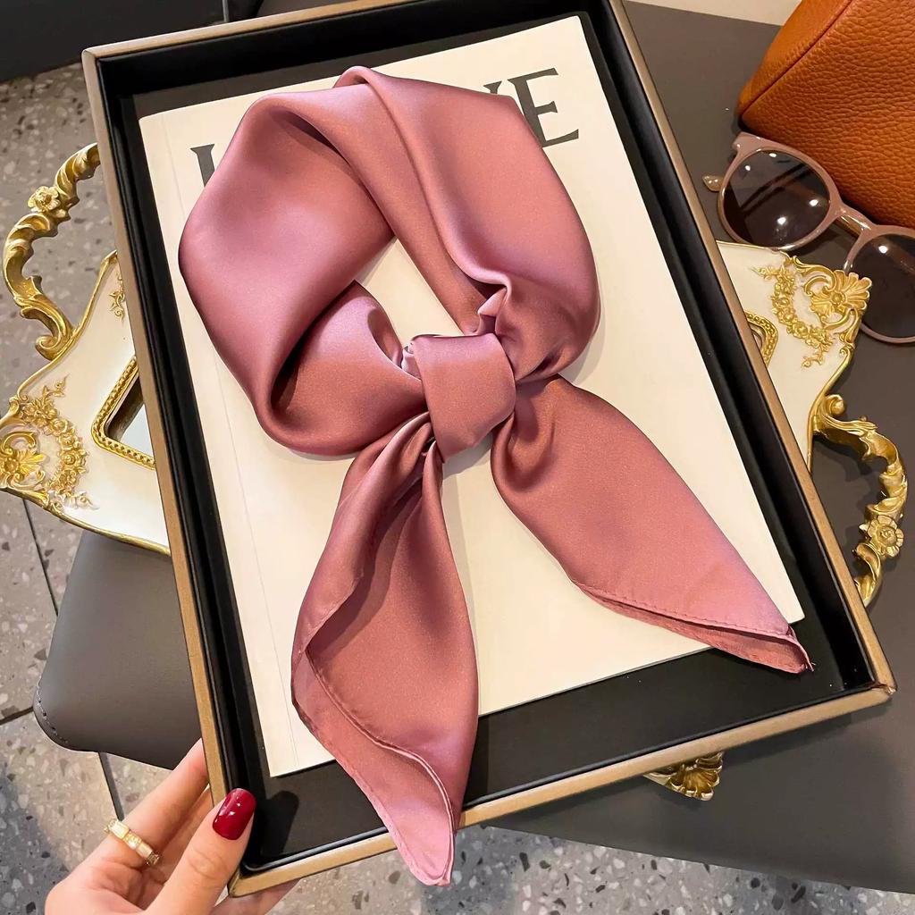 53*53cm Silk Scarves for Woman Fashionable Pattern Smooth To The Touch Spring Summer Sun Protection Silk Scarf