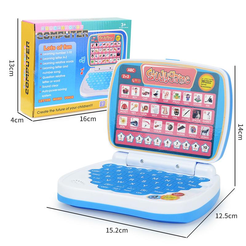 English Version, Children'S Simulation Computer Toy Early Education Machine, Early Education Educational Learning Portable Notebook Model