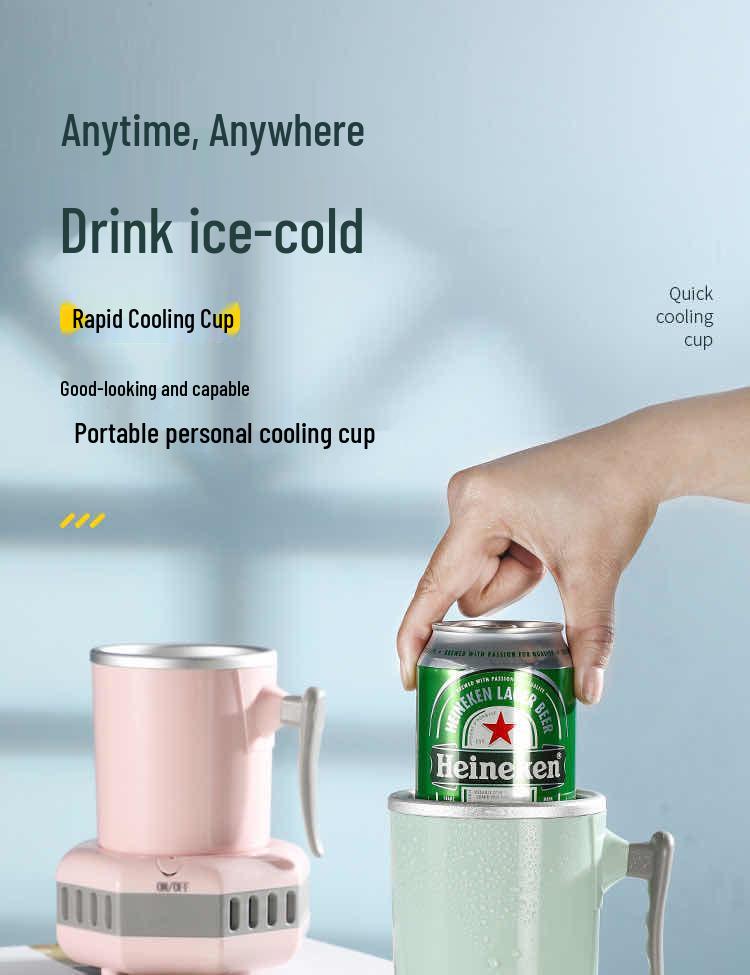 Portable Rapid Cooling Cup - Quick Chill Student Drinkware for Dorm or Office