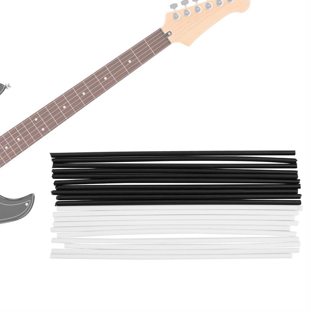 20pcs ABS Guitar Side Dot Position Markers 100mm Length White Black