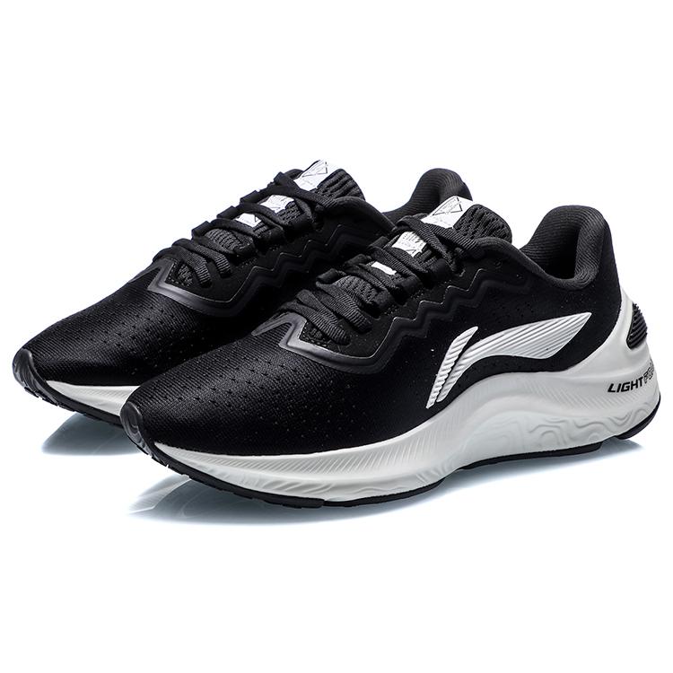 Li Ning Arashi износостойкие дышащие низкие беговые кроссовки женские черные белые ARHR034-1