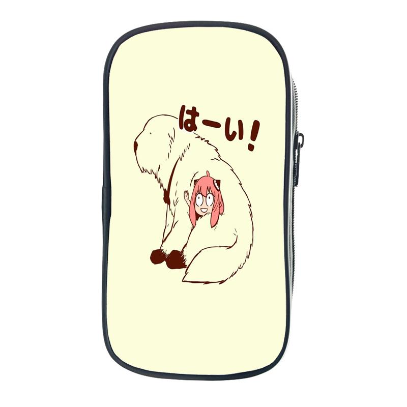 Семейный портативный пенал Spy X с героями мультфильмов Anya Forger, детская канцелярская сумка, большая вместительная сумка для хранения, школьная сумка-карандаш