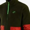 Nike Мужская флисовая куртка на молнии с вышитым логотипом, верхняя одежда, грубо-зеленая DV8183-326