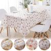 Floral Printed Waterproof Tablecloth For Dining Table Party Decoration Reusable Rectangular Table Cover Mat Pad Kitchen Placemat