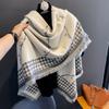 Осень-зима новый квадратный шарф женский уличный сохраняющий тепло толстый большой шарф роскошный мягкий имитация кашемира женские шарфы