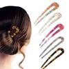 Geometric Design Hair Pins Acetate Hair Bun Fashion Hair Sticks  for Women Girls