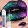 9-Color Chameleon Metallic Lip Gloss Lip Glzae High Shine Long-Lasting Lipstick Coral Tones for Stage & Halloween Makeup