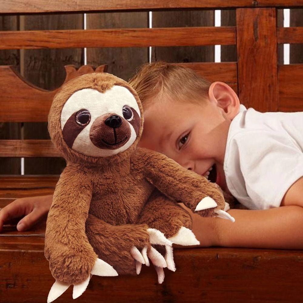 Stuffed Animals Sloth Plush Toy Big Eyes Simulation Sloth Doll Stuffed Sloth Birthday Gift
