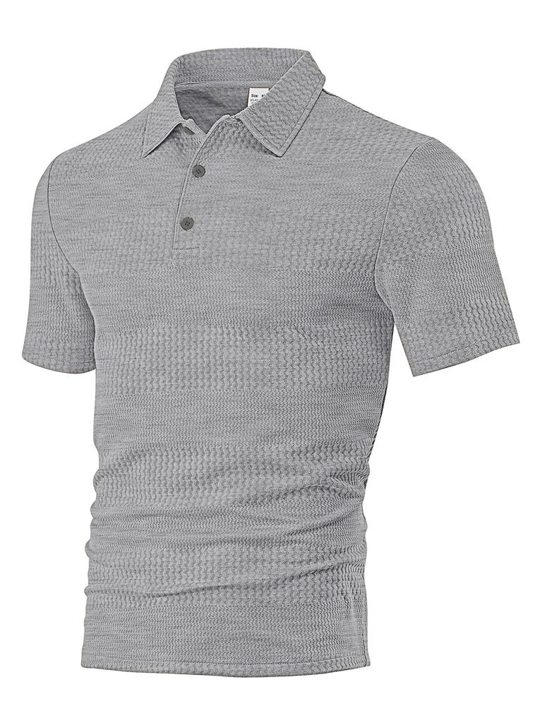 Fashion year European and American men's clothing new spot summer loose casual lapel jacquard short-sleeved polo shirt