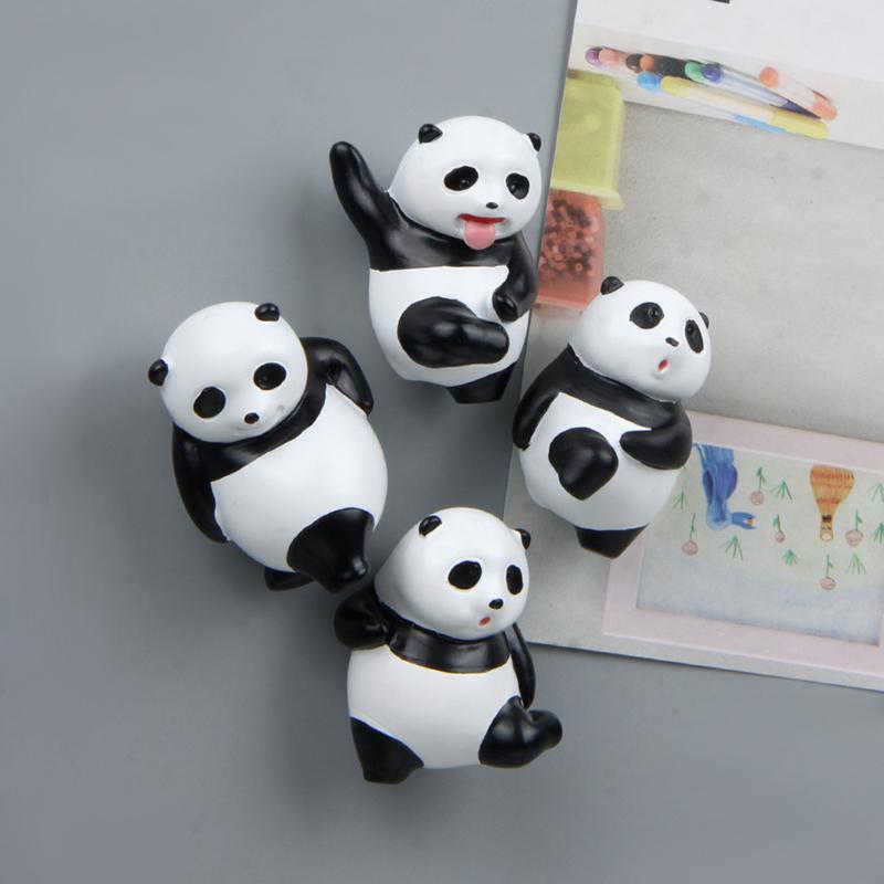 Панда, лежащая на ветке дерева, креативная магнитная пряжка, магнит на холодильник, присоска, магнитная наклейка, украшение для дома, Po Wall