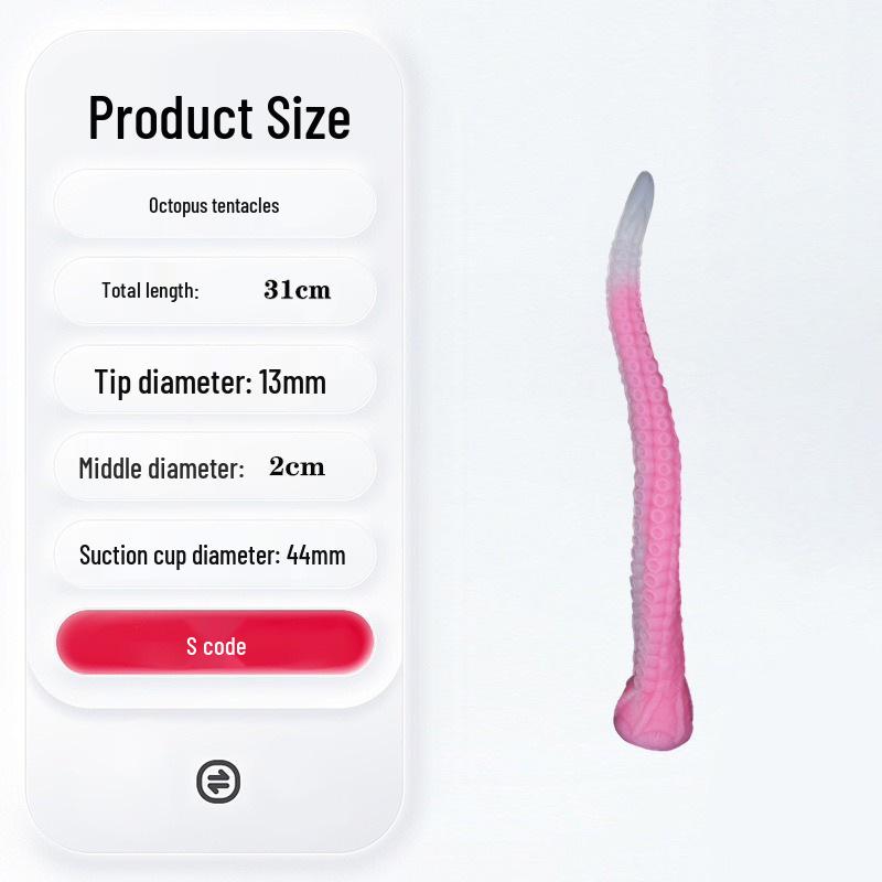 Силиконовый анальный стимулятор в виде осьминога: Тренировочный дилататор и кнут на присоске