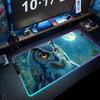 Art сова Коврик для мыши RGB Игровой коврик для мыши Большой светодиодный коврик Настольный коврик для ПК Светящийся коврик для мыши Большие коврики для клавиатуры Настольный коврик с подсветкой