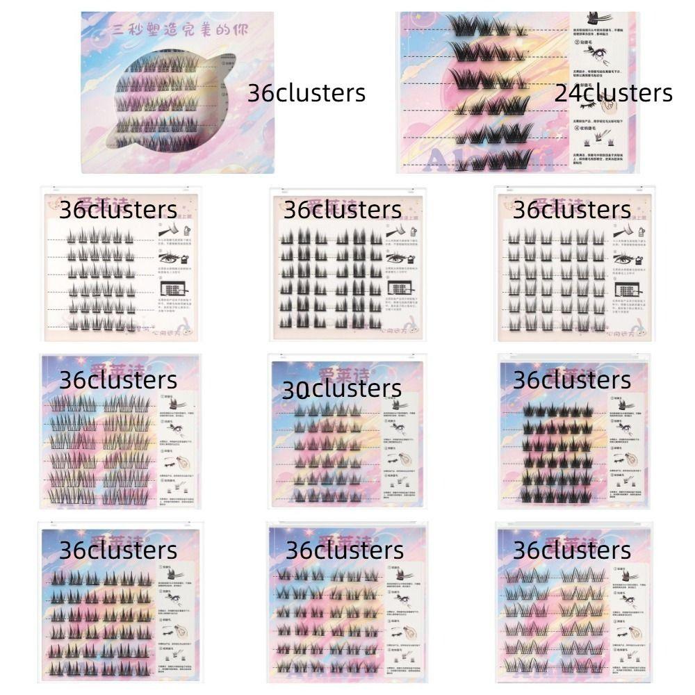 Наращивание самоклеящихся ресниц пучки Макияж без клея Накладные ресницы Наращивание ресниц