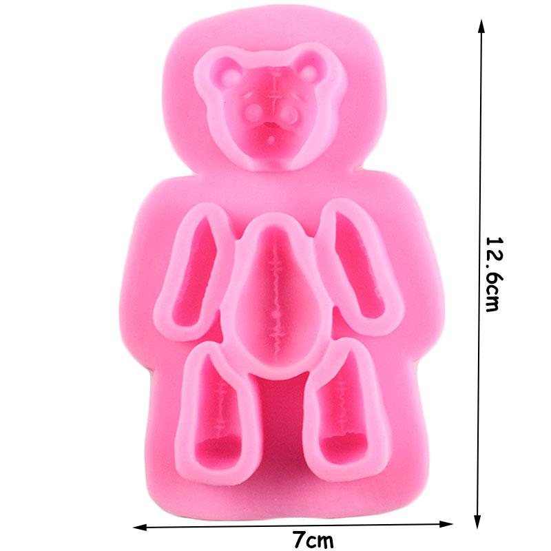 Силиконовая форма для медведя, детские инструменты для украшения торта с помадкой на день рождения, DIY кекс, топпер, конфеты, формы из полимерной глины, форма для шоколадной мастики