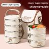Stainless Steel Thermal Insulation Lunch Box Office Workers Can Microwave Oven Heating Students Multi-layer Bucket Bento Lunch Box