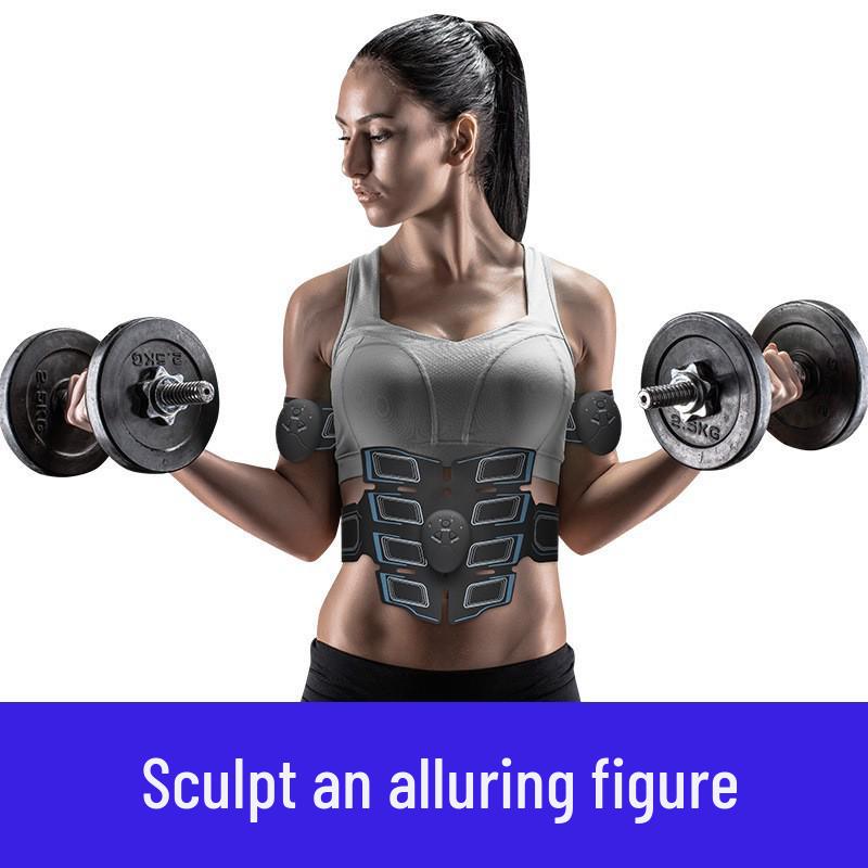 Перезаряжаемый EMS стимулятор мышц пресса с цифровым дисплеем - Умный фитнес-патч для пресса и похудения